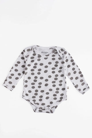 Full sleeve blue star pattern in white & pure white & black bodysuit combo for baby - Kidulan