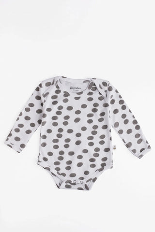 Full sleeve blue star pattern in white & pure white & black  bodysuit combo for baby