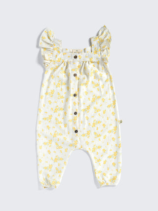 Baby Girl Ruffle Jumpsuit with 2 Printed Leggings Combo - Kidulan