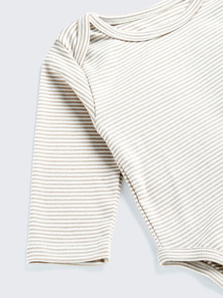 Full Sleeve Striped Unisex Bodysuit for Babies - Kidulan