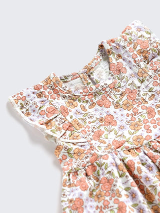 Blush Garden Flutter Frock For Baby Girl - Kidulan
