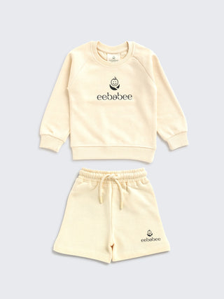 Girls’ 4 Pc Stylish Sweatshirt, Shorts & Floral Jogger Combo Set - Kidulan