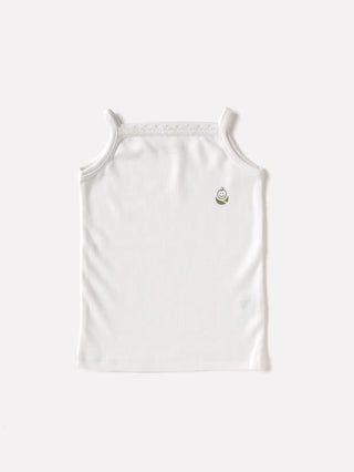 Sleeveless white camisole combo for baby