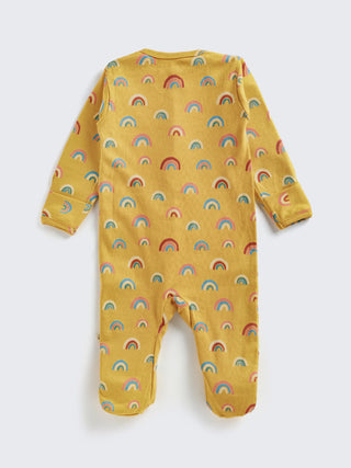 Eebabee Rainbow Print Footed Baby Sleepsuit with 2-Way Zip