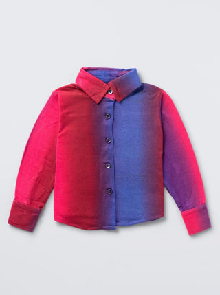 Girls Dual - Tone Pink & Blue Comfy Co - Ord Set - Kidulan