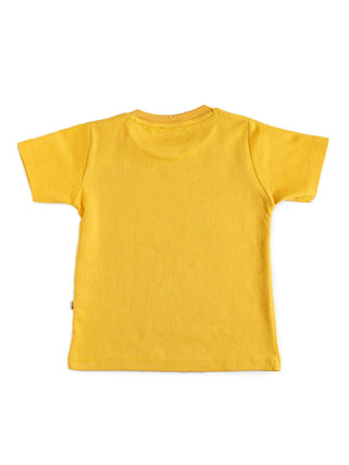 Half sleeve yellow graphic t-shirt for baby - Kidulan