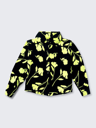 Girls Black & Neon Floral Co - ord Comfy Set - Kidulan