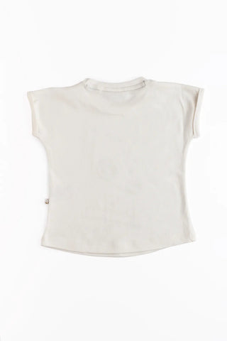 Half sleeve white graphic t-shirt for baby - Kidulan