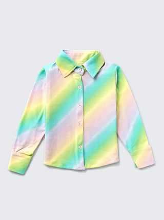Girls Rainbow Pastel Comfy Co - ord Set - Kidulan