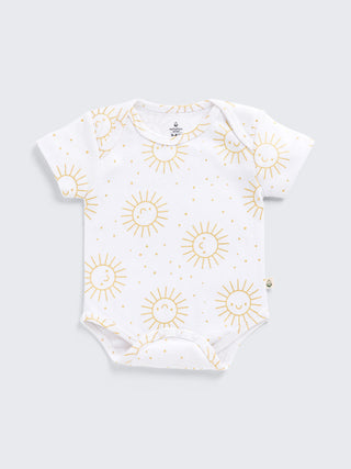 Sunny Smiles Print Bodysuit & Shorts Summer Set for Baby