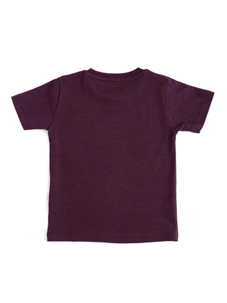 Half sleeve brown graphic t-shirt for baby - Kidulan