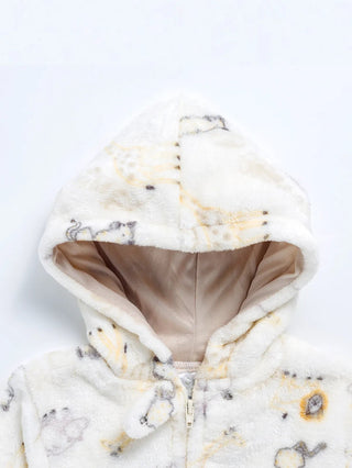 Baby Winter Essentials – 2 Hooded Sleepsuits + 10 Flannel Washcloths - Kidulan