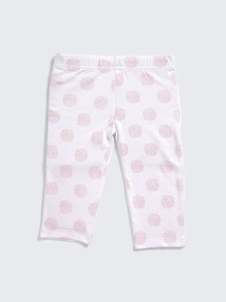 Full sleeve white & pink dots pajama set for baby