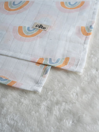 FETO COTTON MUSLIN SWADLE WRAP 3PCS - Kidulan