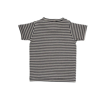 Half sleeve white & black little boys stripes t-shirt for baby - Kidulan