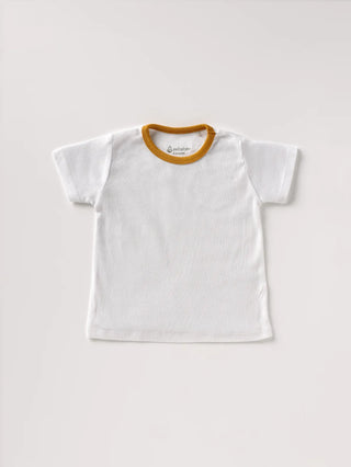 Half sleeve white summer outfit for baby