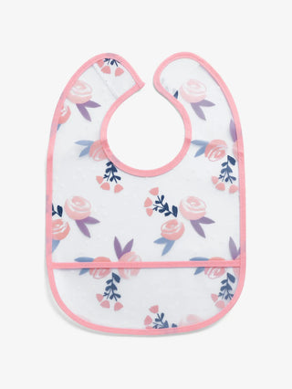 Flower & dot pattern in pink Baby bibs combo for baby boys & girls