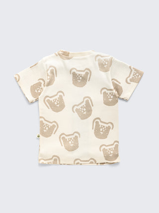 Eebabee Bear Print Baby T-Shirt and Shorts Set