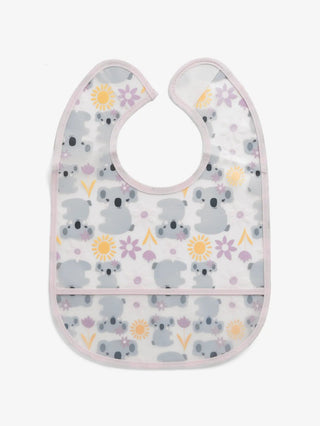 Orange & grey pattern with pink border Baby bibs combo for baby boys & girls - Kidulan