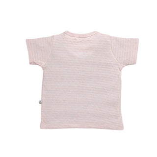 Half sleeve pink little boys stripe t-shirt for baby - Kidulan