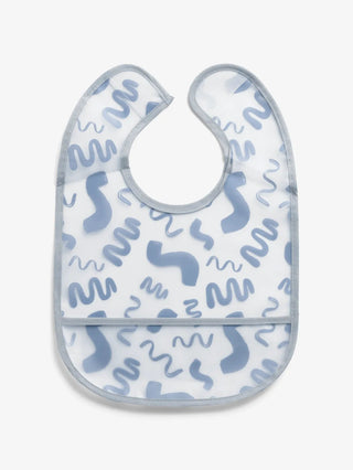 Blue & graphic pattern baby bibs combo for baby boys & girls - Kidulan