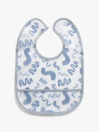 Blue & graphic pattern baby bibs combo for baby boys & girls