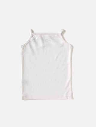 Sleeveless white camisole combo for baby