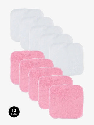 🎁 White & pink washcloth combo for baby boys & girls (100% off) - Kidulan