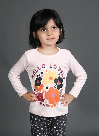 BABY GIRL LONG SLEEVE GRAPHIC TEE - Kidulan