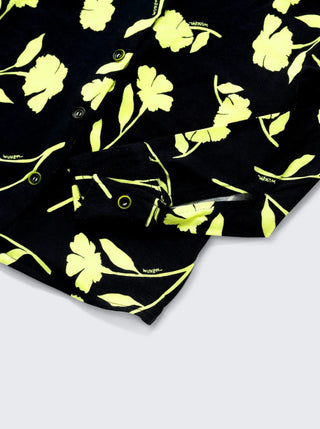 Girls Black & Neon Floral Co - ord Comfy Set - Kidulan