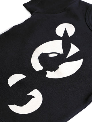 Half sleeve black graphic t-shirt for baby