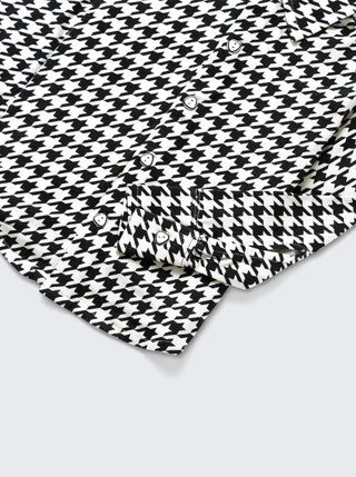 Girls Monochrome Houndstooth Comfy Co - ord Set - Kidulan