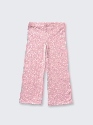 Pink Petal Printed Comfy Co - ord Set for Girls - Kidulan