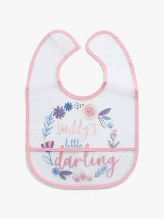 Flower & dot pattern in pink Baby bibs combo for baby boys & girls