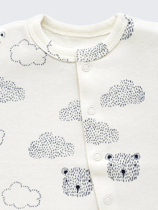 Eebabee Baby Bear Print Cotton Romper