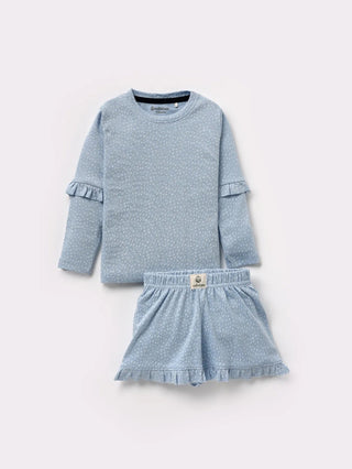 Girls' Sleeveless Frock with Long Sleeve Top & Skirt Set - Kidulan