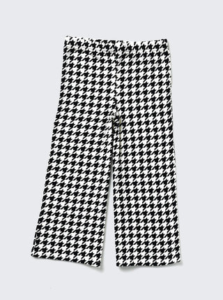 Girls Monochrome Houndstooth Comfy Co - ord Set - Kidulan