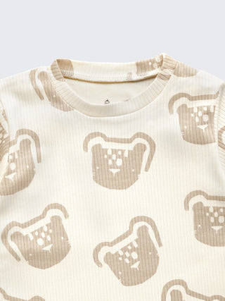 Eebabee Bear Print Baby T-Shirt and Shorts Set