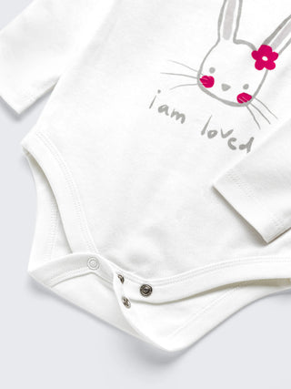 Eebabee Newborn 'I am Loved' 3-Piece Bodysuit Set for Baby Girl