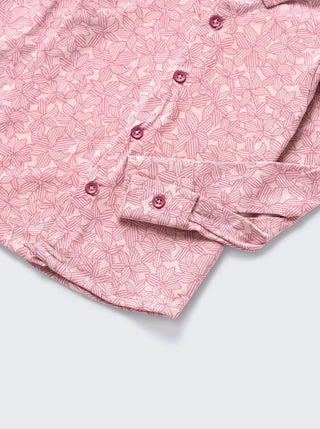 Pink Petal Printed Comfy Co - ord Set for Girls - Kidulan