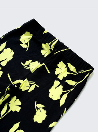 Girls Black & Neon Floral Co - ord Comfy Set - Kidulan