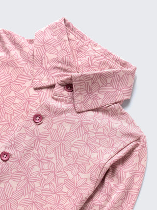 Pink Petal Printed Comfy Co - ord Set for Girls - Kidulan