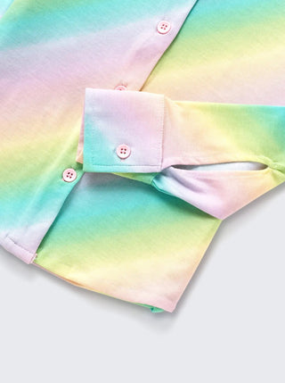 Girls Rainbow Pastel Comfy Co - ord Set - Kidulan