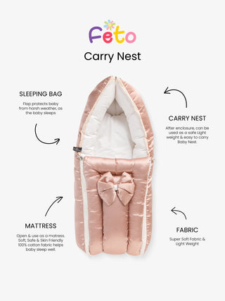 Newborn welcoming luxury carry nest-Feto-color-Champagne