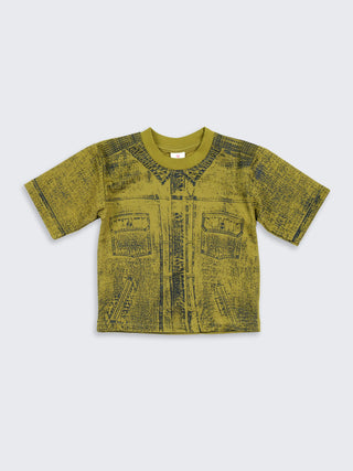 All-Over Denim Print T-Shirt