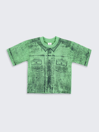 All-Over Denim Print T-Shirt