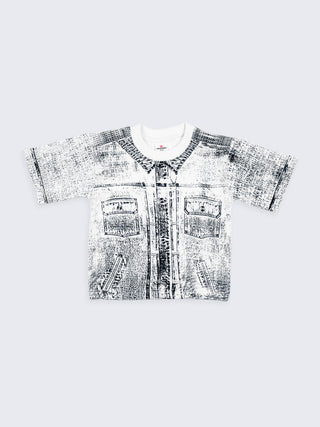 All-Over Denim Print T-Shirt