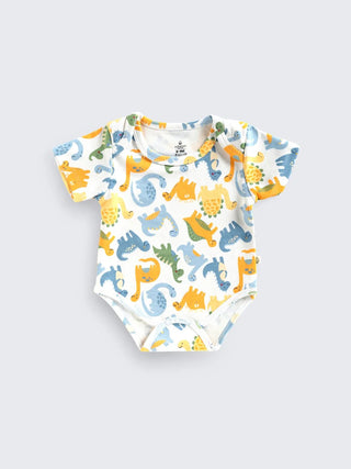 Dino Fun Half sleeve Unisex Baby Bodysuit - Kidulan