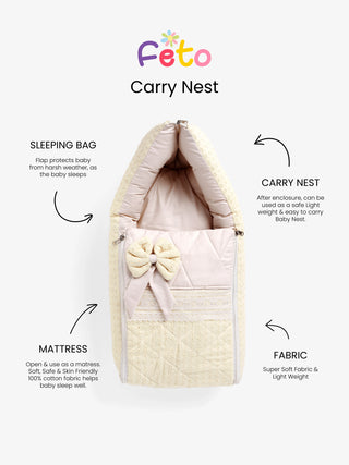 Golden Glow Carry Nest For Newborn Babies - Kidulan