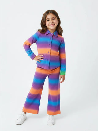 Girls Rainbow Glow Comfy Co - ord Set - Kidulan
